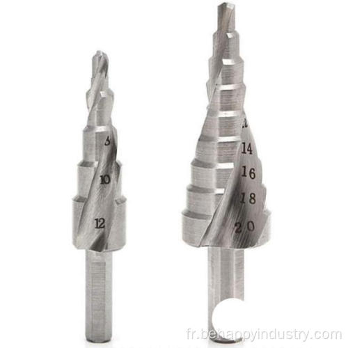 HSS Spiral Flute Step Drill Bit